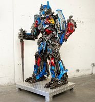 Optimus Prime Inspired Recycled Metal Art Sculpture