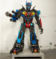 Optimus Prime Inspired Recycled Metal Art Sculpture