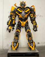 Bumblebee Inspired Recycled Metal Art Sculpture