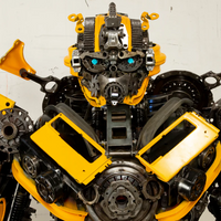 Bumblebee Inspired Recycled Metal Art Sculpture