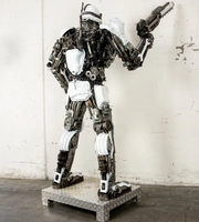 Storm Trooper Inspired Recycled Metal Art Sculpture