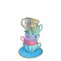 Medium Stacked Tea Cups Life Size Statue