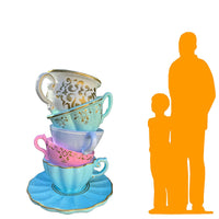 Medium Stacked Tea Cups Life Size Statue