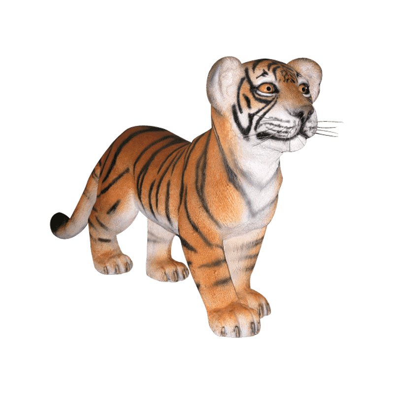 Bengal Tiger Cub Sitting Life Size Statue – LMTreasures-Catalog