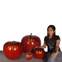 Large Red Apple Over Sized Statue