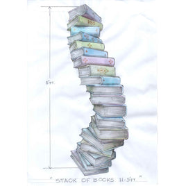 Alice Stack of 20 Decorative Books Life Size Statue