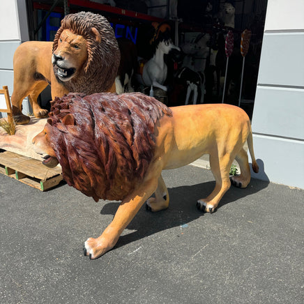 Lion Walking Life Size Statue - LM Treasures 