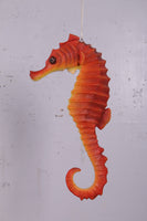 Small Red Seahorse Statue - LM Treasures 