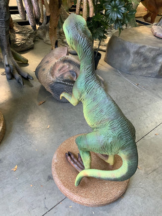 Small Green Baby Raptor Dinosaur Statue - LM Treasures 