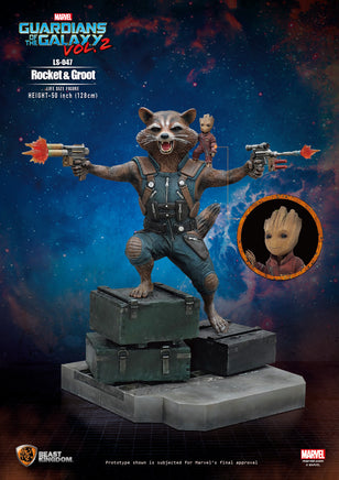 Guardians Of The Galaxy Vol. 2 Rocket & Groot Life Size Statue - LM Treasures 