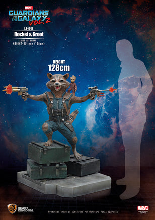 Guardians Of The Galaxy Vol. 2 Rocket & Groot Life Size Statue - LM Treasures 