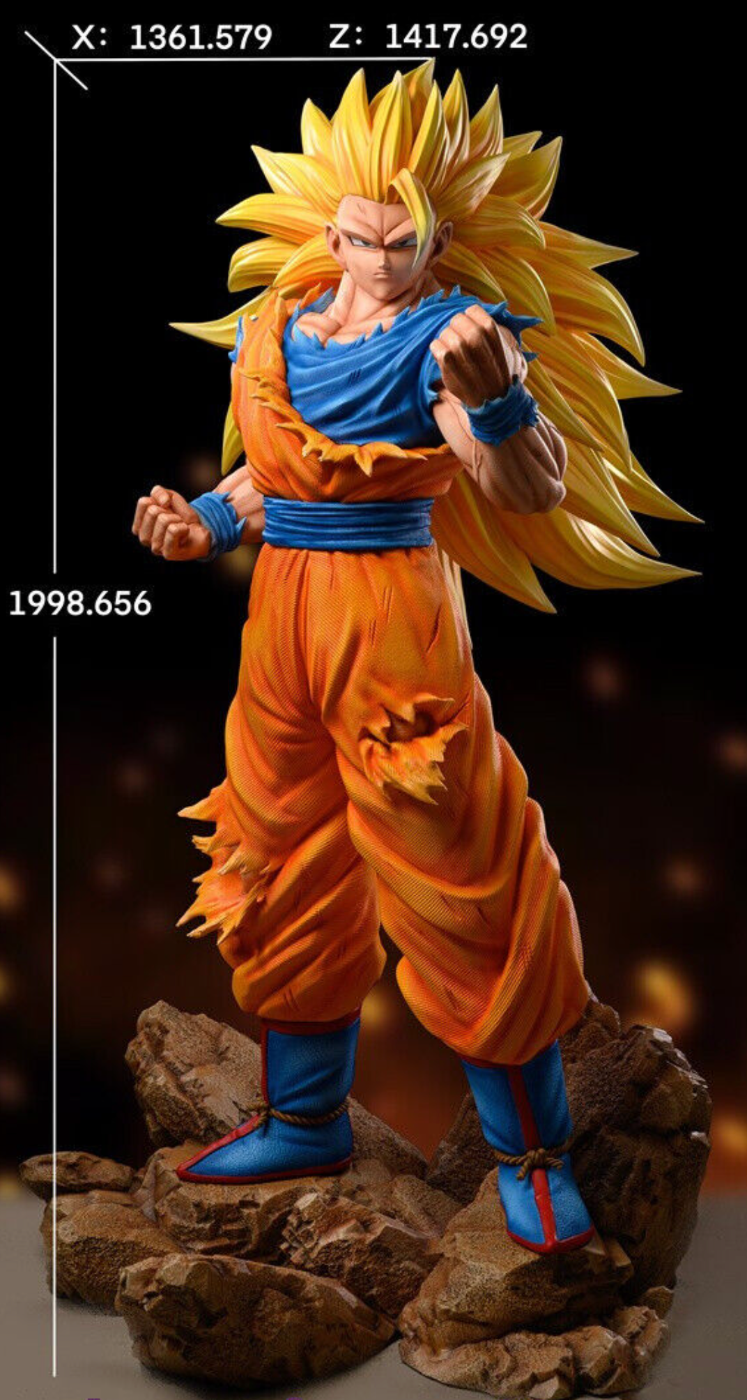 VV Studio Dragon Ball Z Super saiyan 3 Son Goku Statue