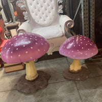 Small Purple Mushroom Over Sized Statue - LM Treasures 